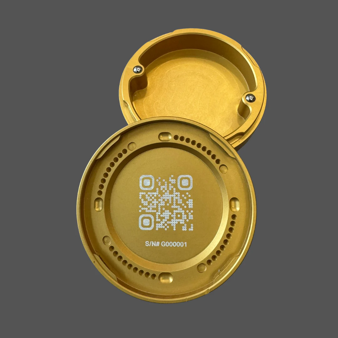 CLIKBIN interior detail showing serial number and ball detent